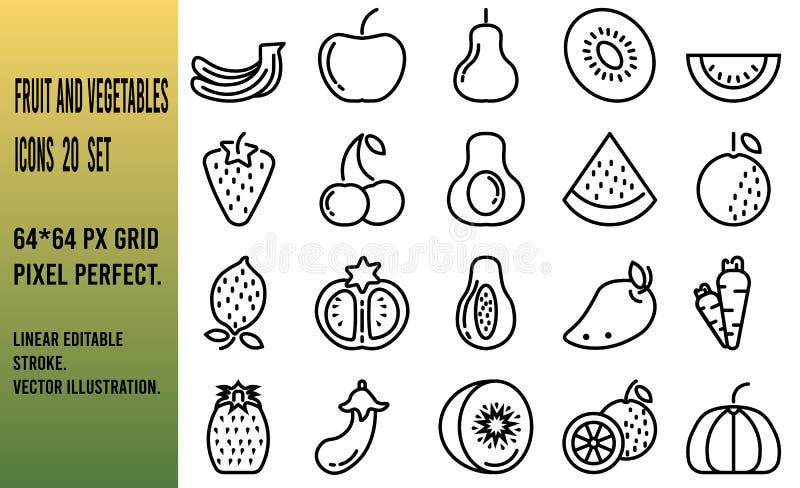 Collection of pixel fruits Stock Vector Image & Art - Alamy