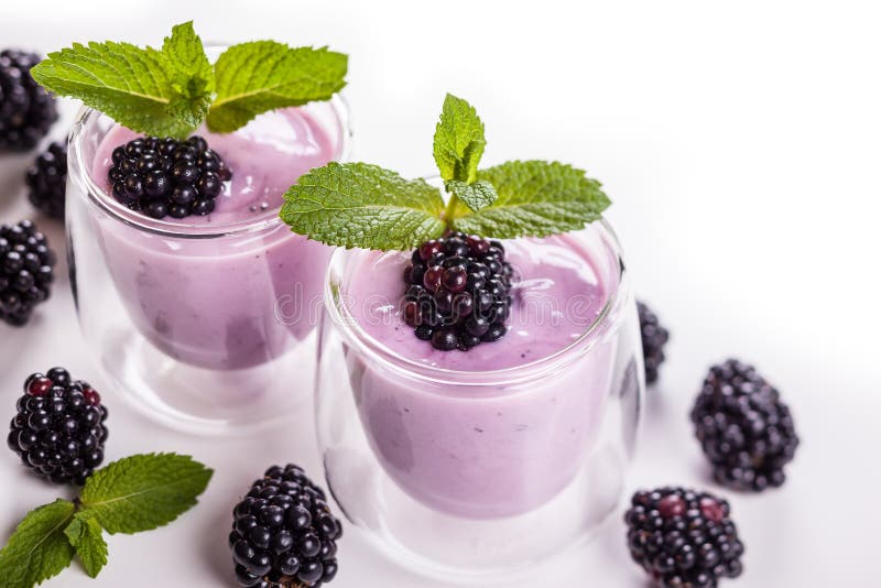 Fruit yoghurt royalty free stock photo