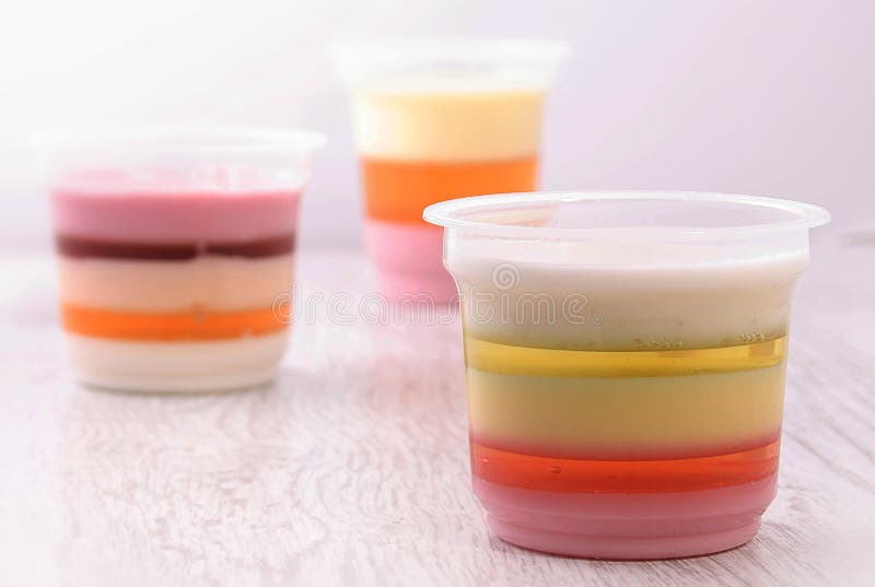 Fruit yogurt with jelly stock image. Image of yoghurt 27275351