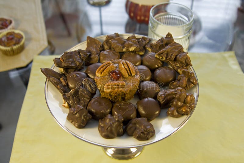 Fruitcake candy platter stock image. Image of setting 7648703