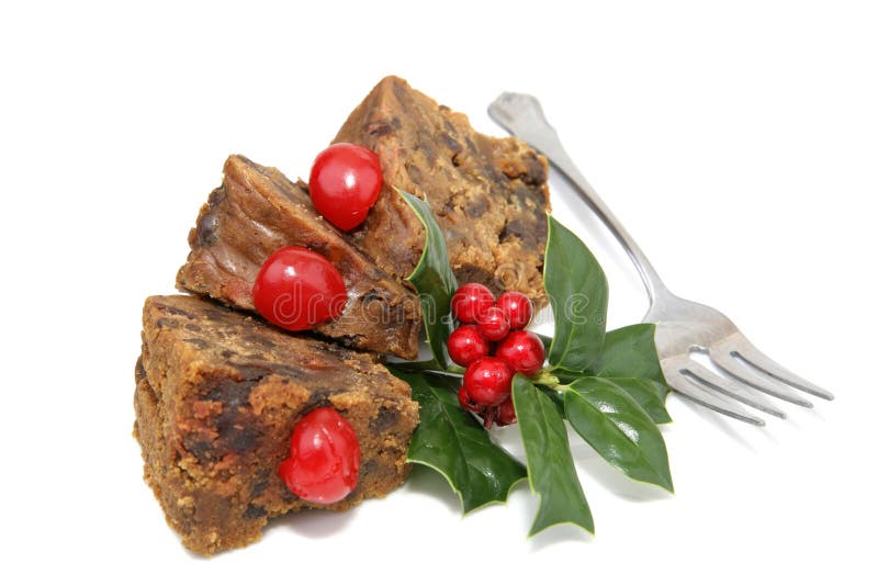 Fruitcake Slices with Fork