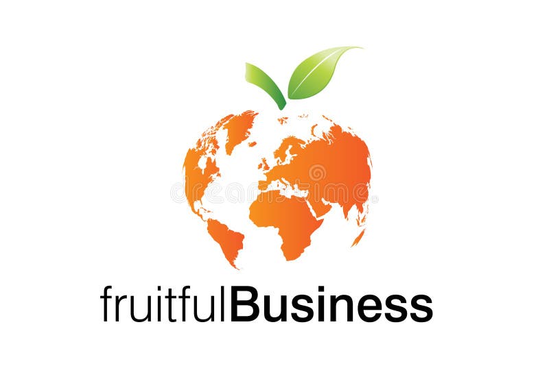Siglă comercială fructuoasă stock illustration
