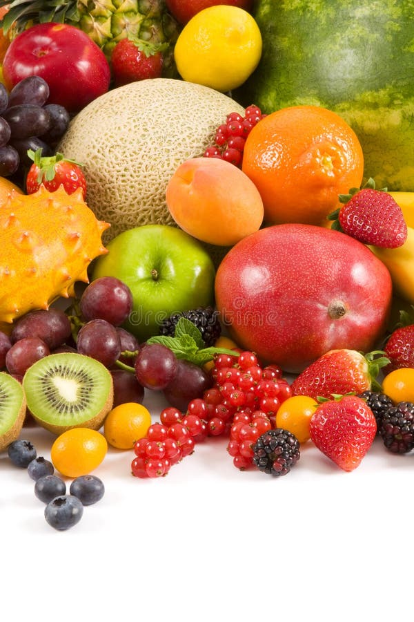 Close-up of fresh colorful fruits.