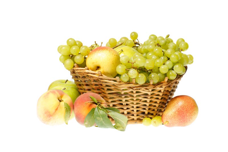 Fruits in basket stock photo. Image of ripe, sweet, thanksgiving 4300962