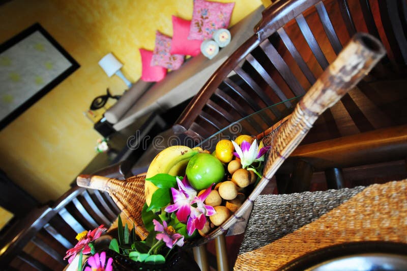 Fruits Basket in Hotel Room Stock Photo Image of hotel, thailand