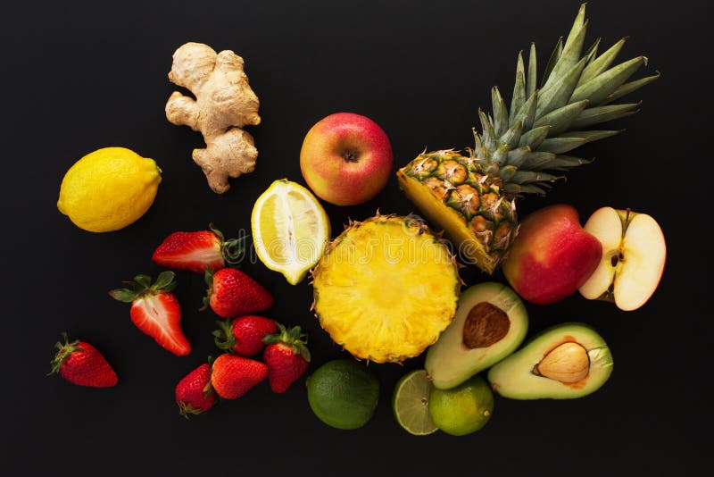Fruits on Black Background. Healthy Eating Wallpaper Stock Image - Image of lemon, exotic: 135903191 Fruits on Black Background. Healthy Eating Wallpaper Stock Image - Image of lemon, exotic: 135903191