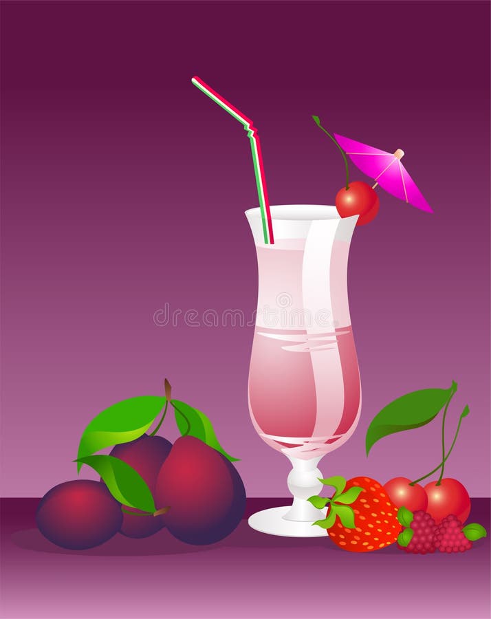 Fruits cocktail stock vector. Illustration of caribbean 10848765