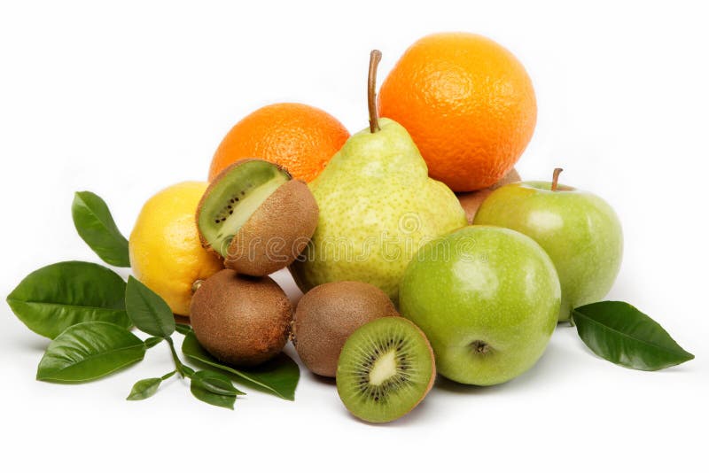 Fruits et légumes frais d'isolement sur un blanc. photo stock Fruits et légumes frais d'isolement sur un blanc. photo stock