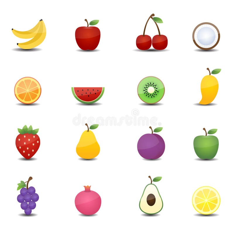 Premium Vector  Citrus vector food icons of fruits colored sketch