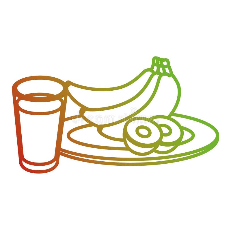 fruits with juice icons royalty free illustration