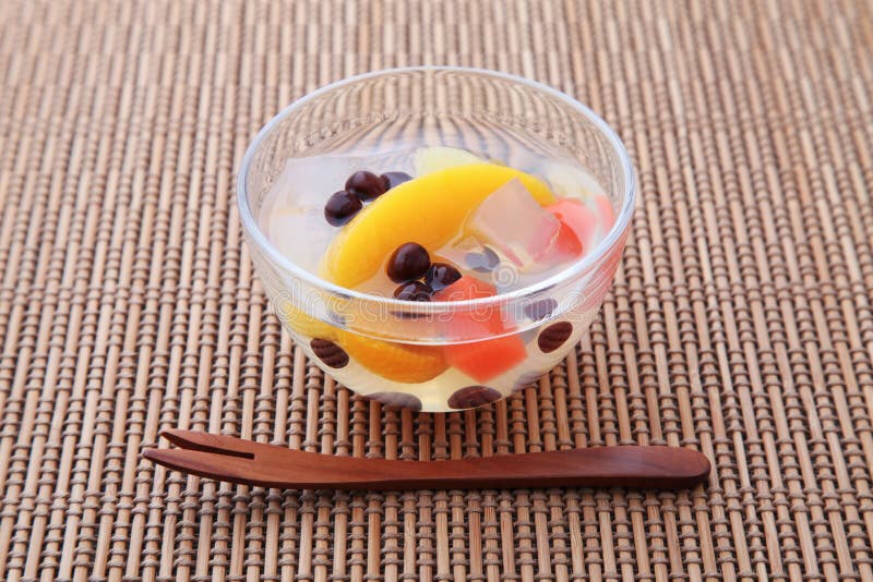 Mitsumame with Fruits, Japanese Summer Dessert of Stock Image Image