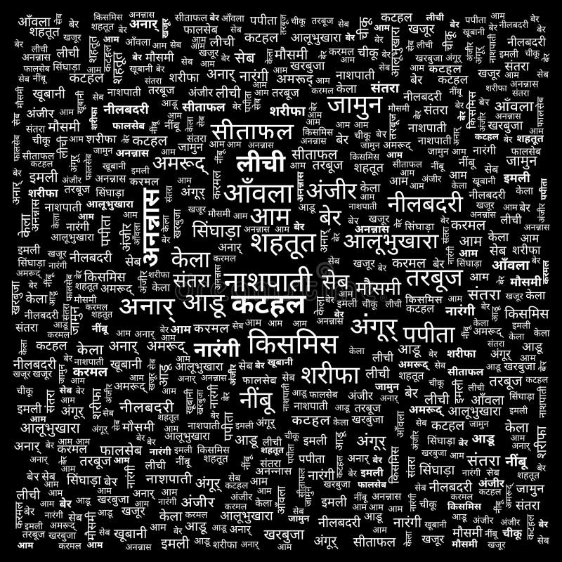 Fruits Name in Hindi Language Word Cloud. Word Cloud Use for Banner,  Painting, Motivation, Web-page, Website Background, T-shirt Stock  Illustration - Illustration of grower, poster: 163928338