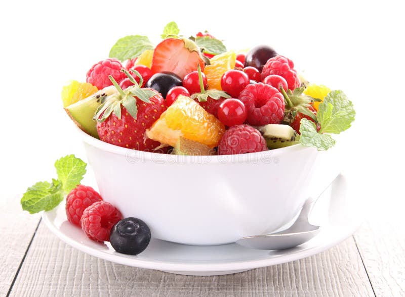 Fruit salad in the bowl stock photo. Image of eating - 38571086