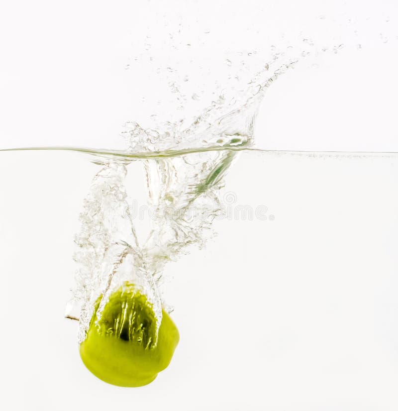 Fruits throwing into the water