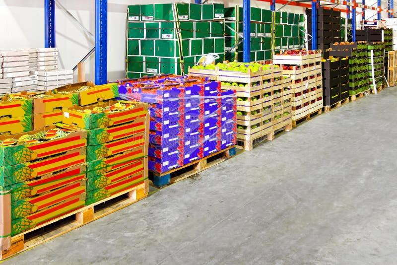 Fruits and vegetables stock image. Image of cargo, warehouse 17240785