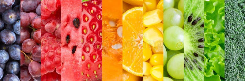 Fruits and vegetables background