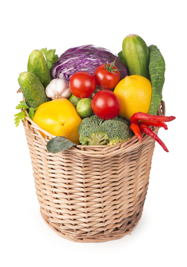 Fruits and vegetables in the basket