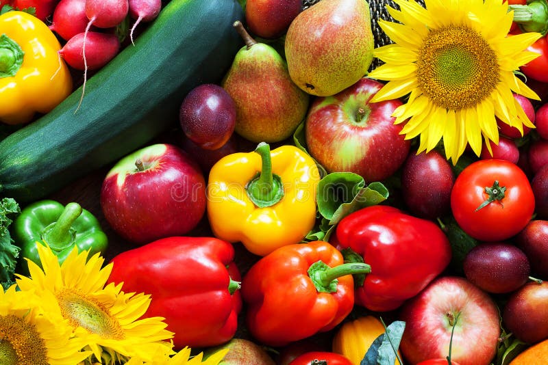 Fruits and Vegetables Mixed Up Stock Photo Image of salad, apples 34735182