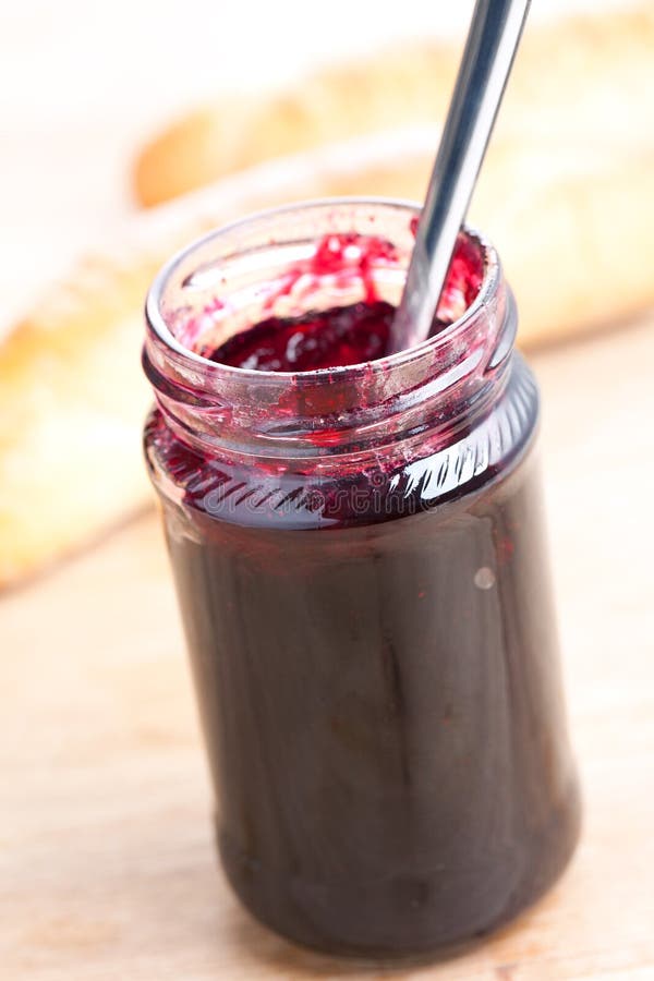 Fruity jam in glass jar stock photo. Image of natural 16553708