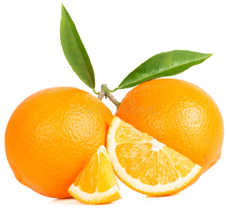 Fruktgreen låter vara orangen arkivfoton