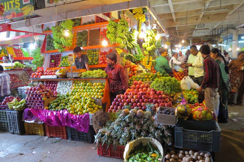 Fruktsäljare i KR-marknaden, Bangalore