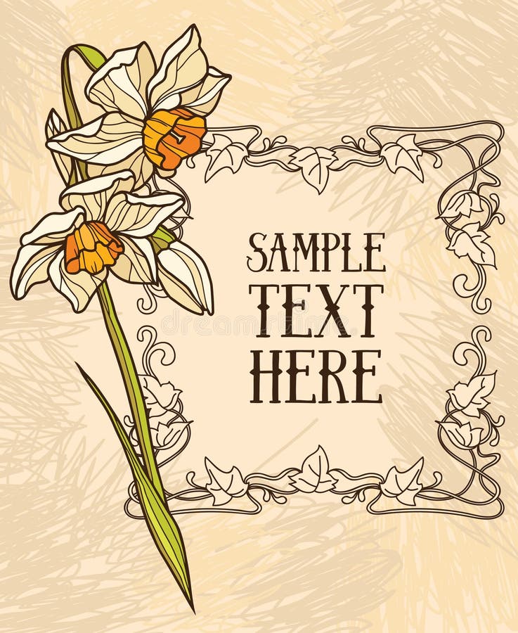 Frumoasă invitație la nuntă în stilul retro Art Deco royalty free illustration