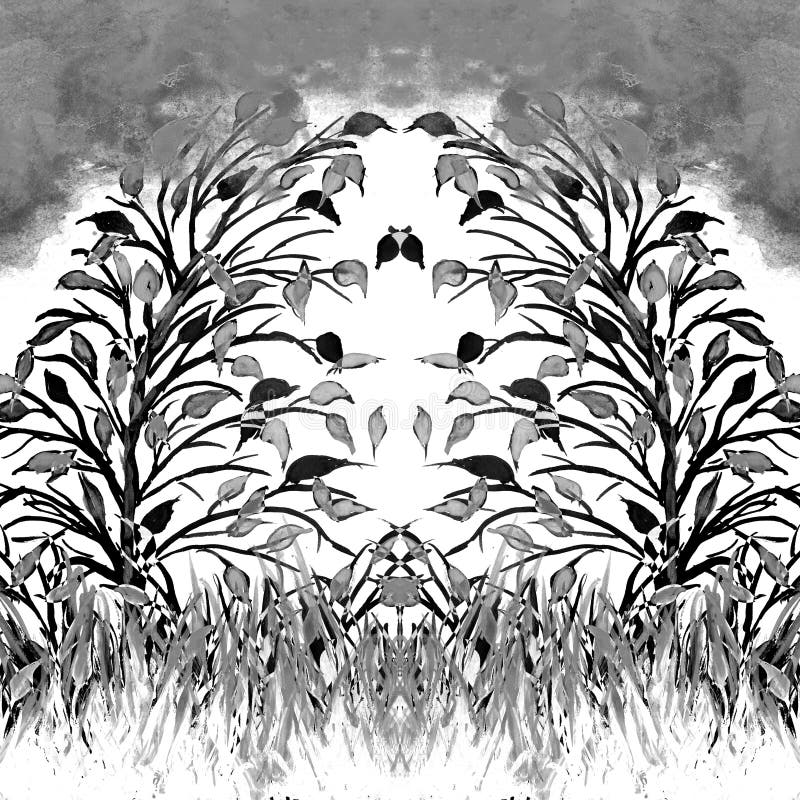 Frunziș abstract ca fundal acustic desen ilustrații royalty free stock photo