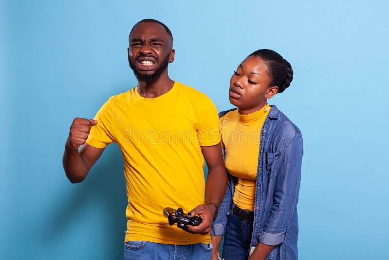 Frustrated Couple Losing Video Games on Console with Joystick Stock Photo -  Image of boyfriend, people: 244051552