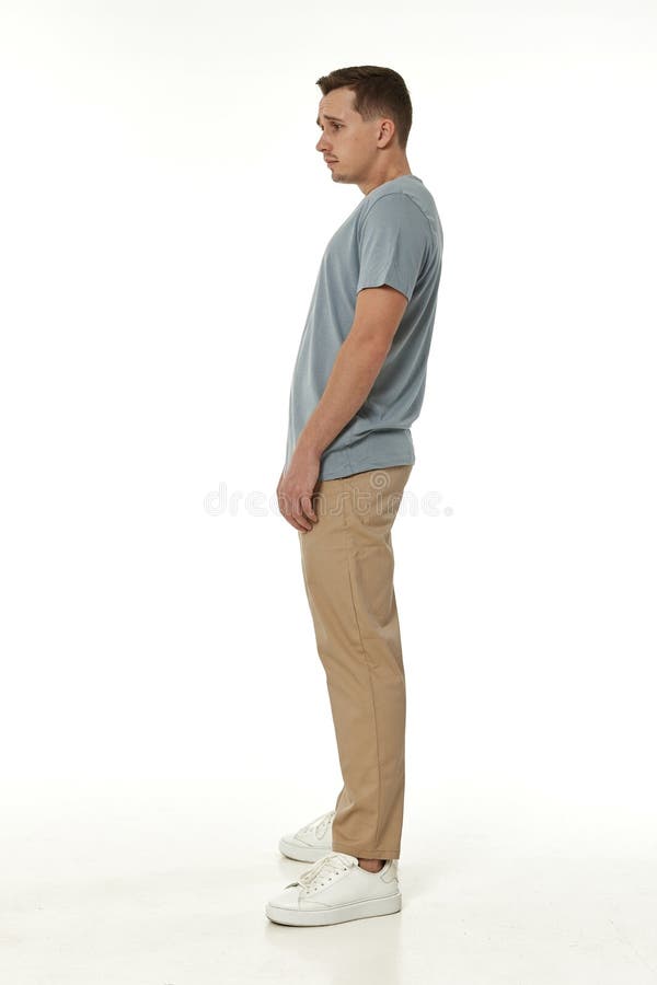 frustrated young man on white background. sadness royalty free stock photography