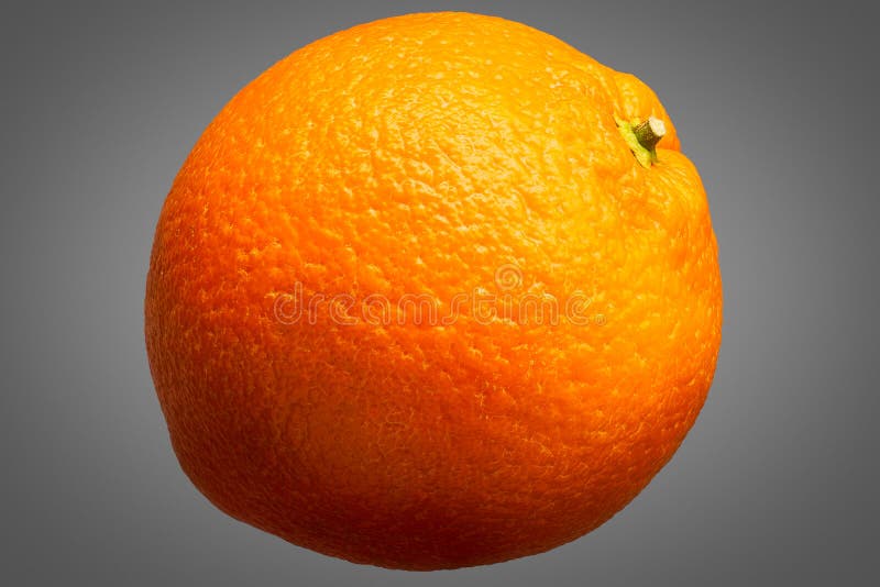 Fruta anaranjada fresca aislada en fondo gris imágenes de archivo libres de regalías