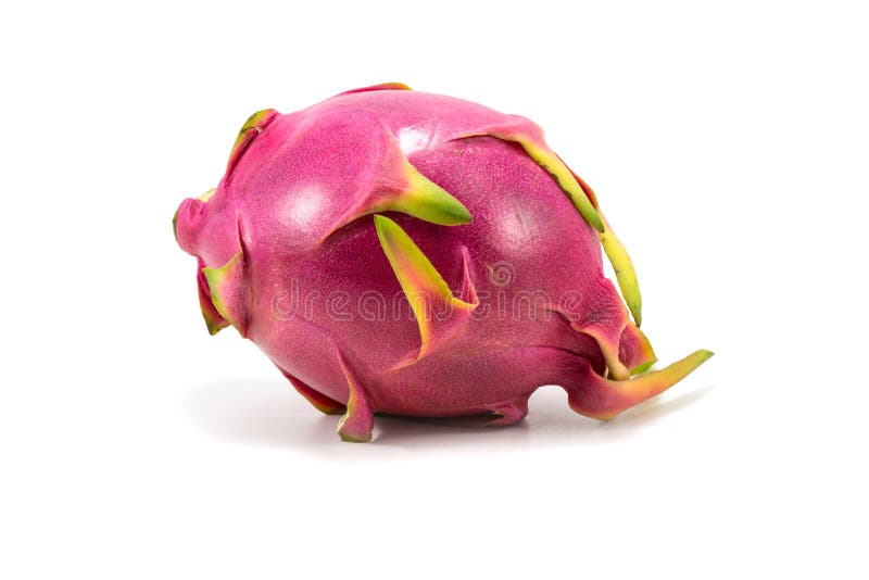Fruta o pitaya del dragón con la mitad aislada en el fondo blanco fotos de archivo libres de regalías Fruta o pitaya del dragón con la mitad aislada en el fondo blanco fotos de archivo libres de regalías