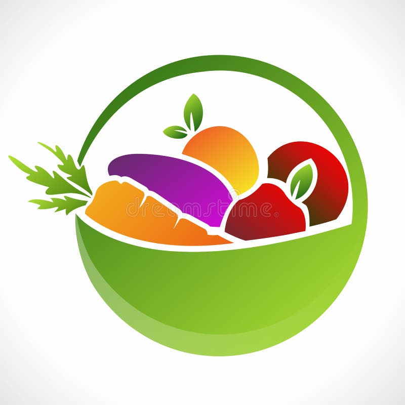 Padrão de legumes e frutas em um estilo simples de desenho animado