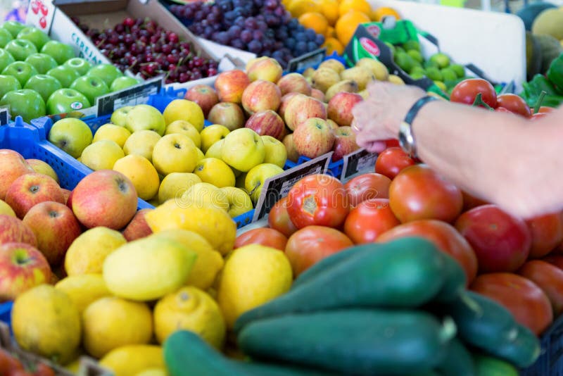 Frutas e legumes imagem de stock