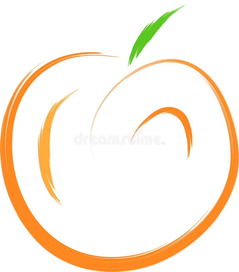 Fruto do pêssego ilustração royalty free Fruto do pêssego ilustração royalty free