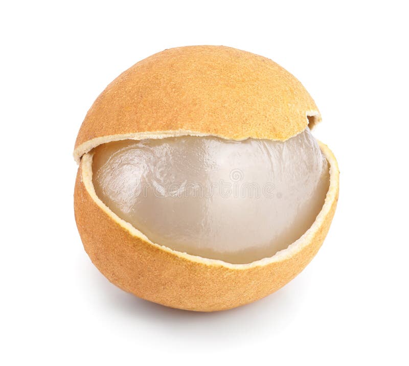 Fruto fresco do longan no fundo branco imagem de stock royalty free