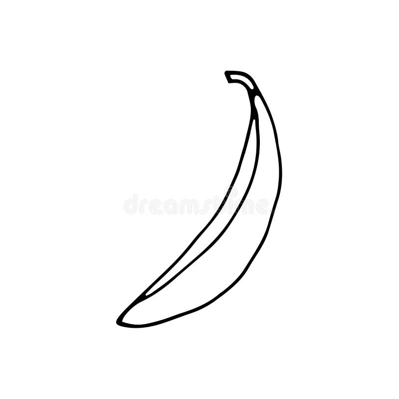 desenho de banana para colorir, com b maiúsculo para apresentar a letra b  às crianças. adequado para livros de colorir infantis e reconhecimento de  letras através de bananas. ilustração de frutas vetoriais