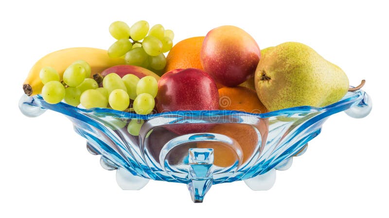 Frutos suculentos frescos em um vaso de vidro fotografia de stock Frutos suculentos frescos em um vaso de vidro fotografia de stock