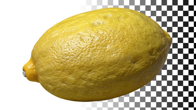 Frutta al limone di colore giallo intero, intera, con sottotitolo a forma di buccia, immagine trasparente Generative AI royalty illustrazione gratis