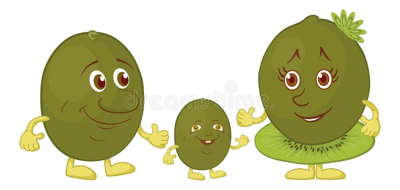 Frutta di kiwi del carattere royalty illustrazione gratis