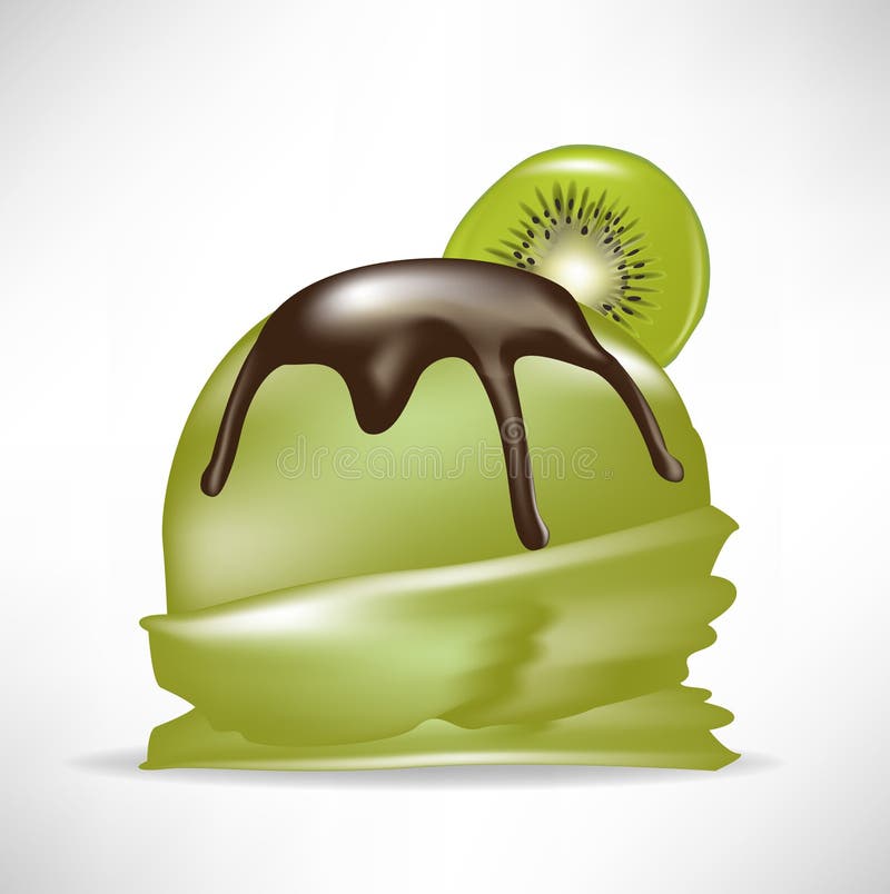 Frutta di Kiwi del gelato illustrazione vettoriale
