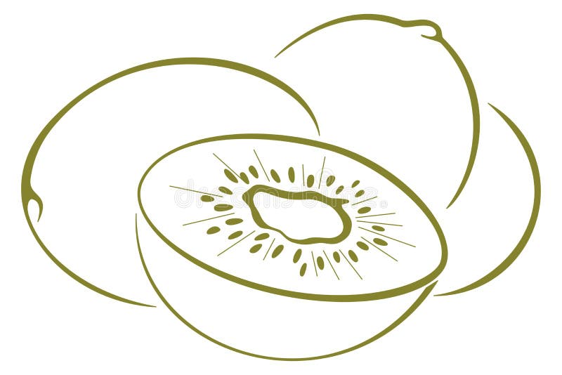 Frutta di Kiwi, pittogramma royalty illustrazione gratis