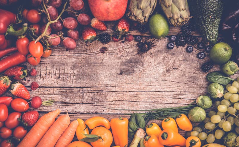 Frutta e verdura fotografie stock