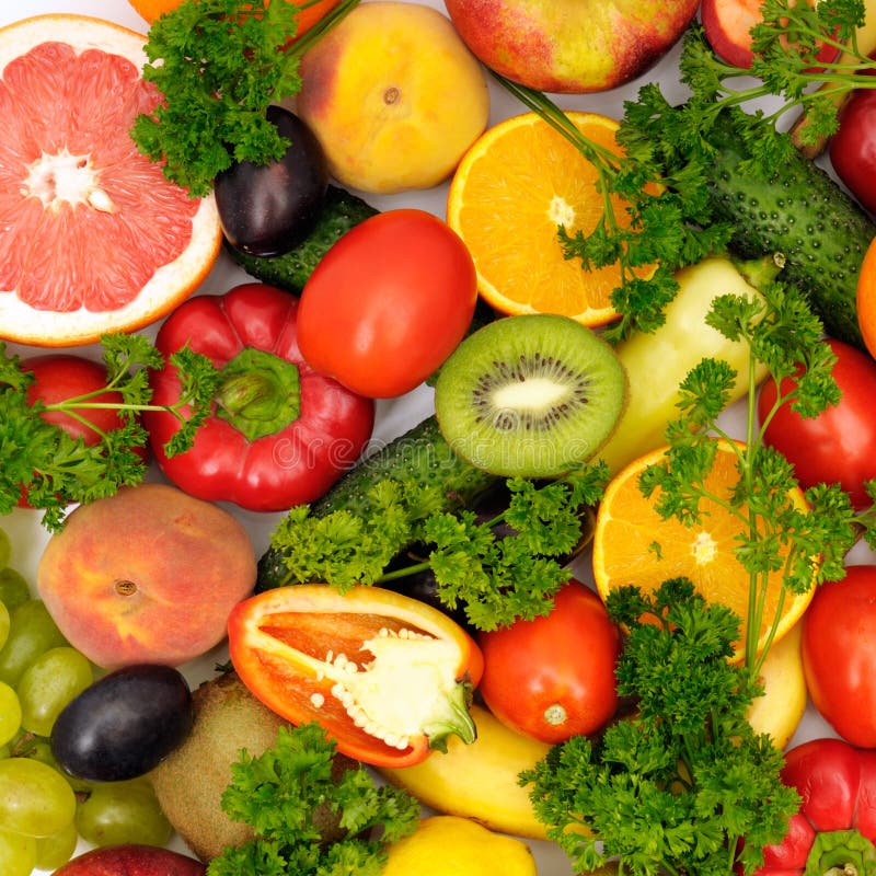 Frutta e verdura fotografie stock