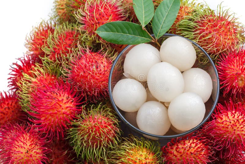 Frutta di rambutan fresco fotografia stock libera da diritti