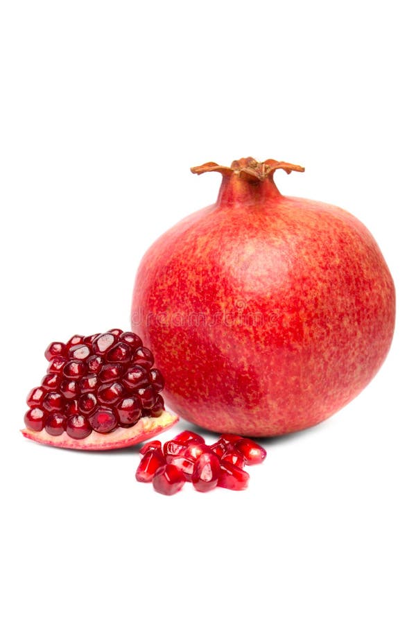 Frutta matura del melograno isolata immagine stock Frutta matura del melograno isolata immagine stock