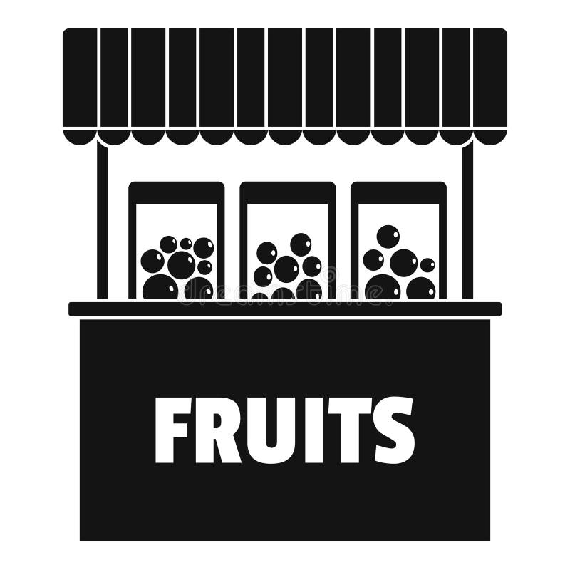 Frutti che vendono icona, stile semplice illustrazione di stock Frutti che vendono icona, stile semplice illustrazione di stock