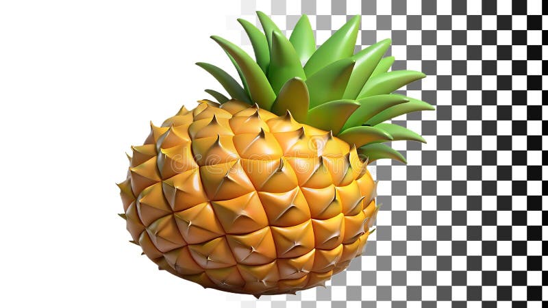 Frutti di ananas freschi trattamento tropicale e spuntino sano immagine trasparente Immagine Generative AI royalty illustrazione gratis