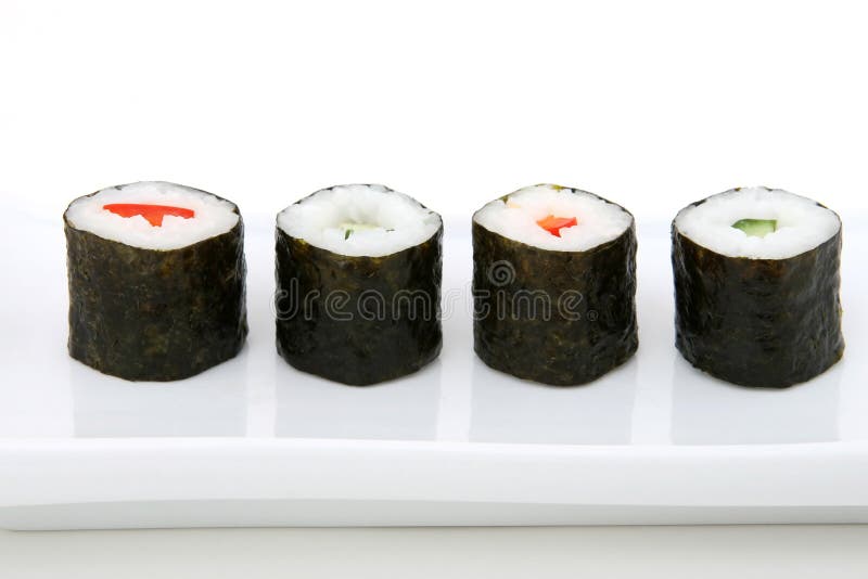 Frutti di mare giapponesi dei sushi fotografie stock Frutti di mare giapponesi dei sushi fotografie stock