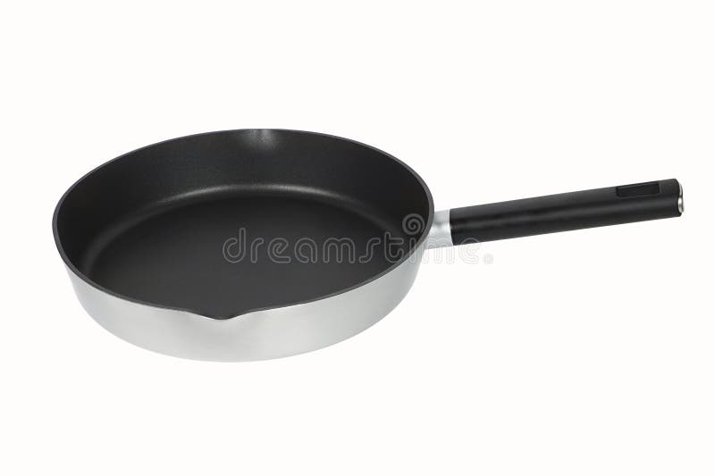 Black frying pan isolated on white background. Frying pan stock images, royalty-free photos and pictures