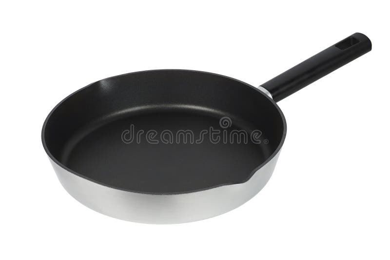 Black frying pan isolated on white background. Frying pan stock images, royalty-free photos and pictures